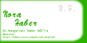 nora haber business card